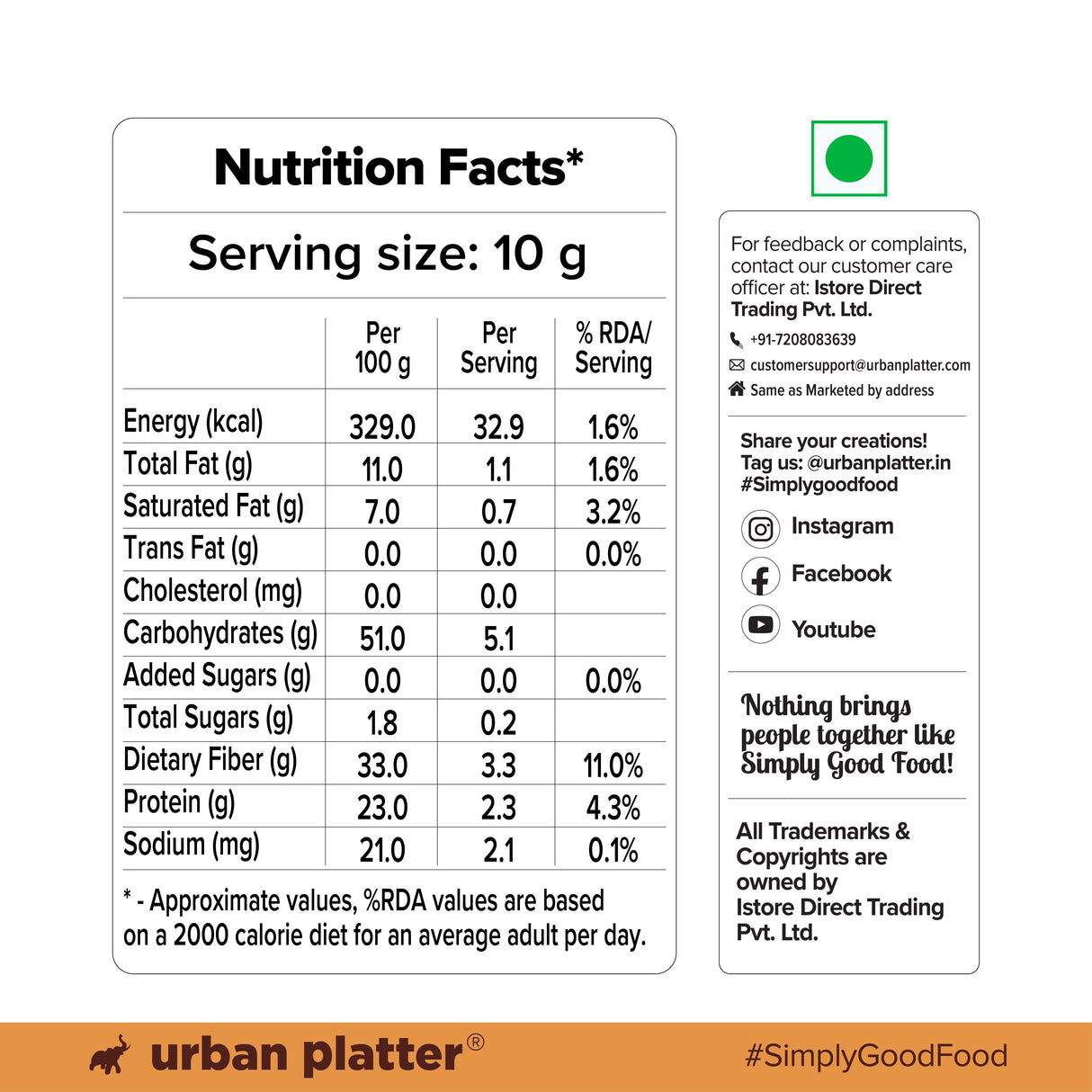 Natural Unsweetened Cocoa Powder, 250g