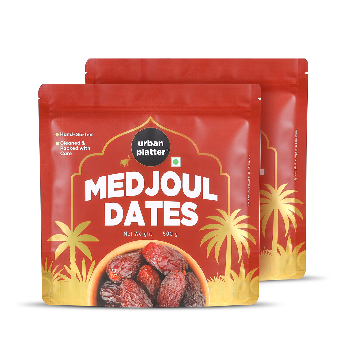 Urban Platter Medium Medjoul Dates, 1Kg (Hand-Sorted | Moist & Caramelly Texture | Perfect for Snacking & Gifting)