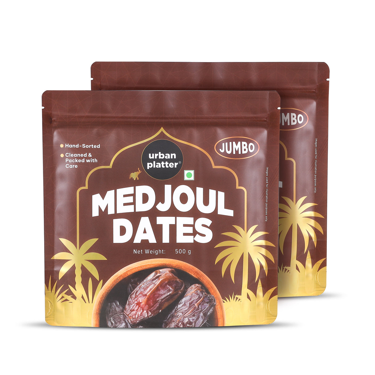 Urban Platter Jumbo Medjoul Dates, 1Kg (Hand-Sorted | Large-Sized & Succulent | Ideal for Premium Snacking & Festive Gifting)