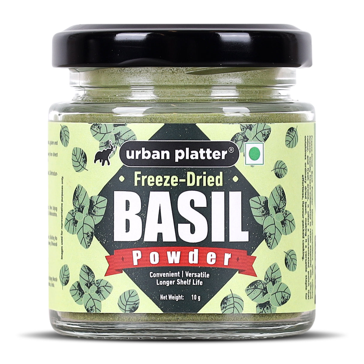 Urban Platter Freeze-Dried Basil Powder, 10g (Aromatic Herb | Freeze-Dried for long-lasting freshness | Perfect for Seasonings, Pesto and Sauces)