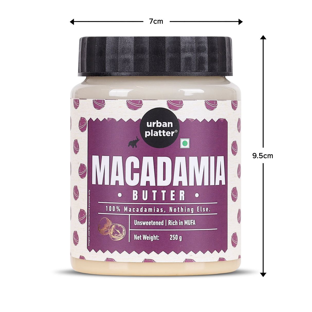 Urban Platter Macadamia Butter, 250g (Delicate Creamy Spread | Single Ingredient | Keto-Friendly)