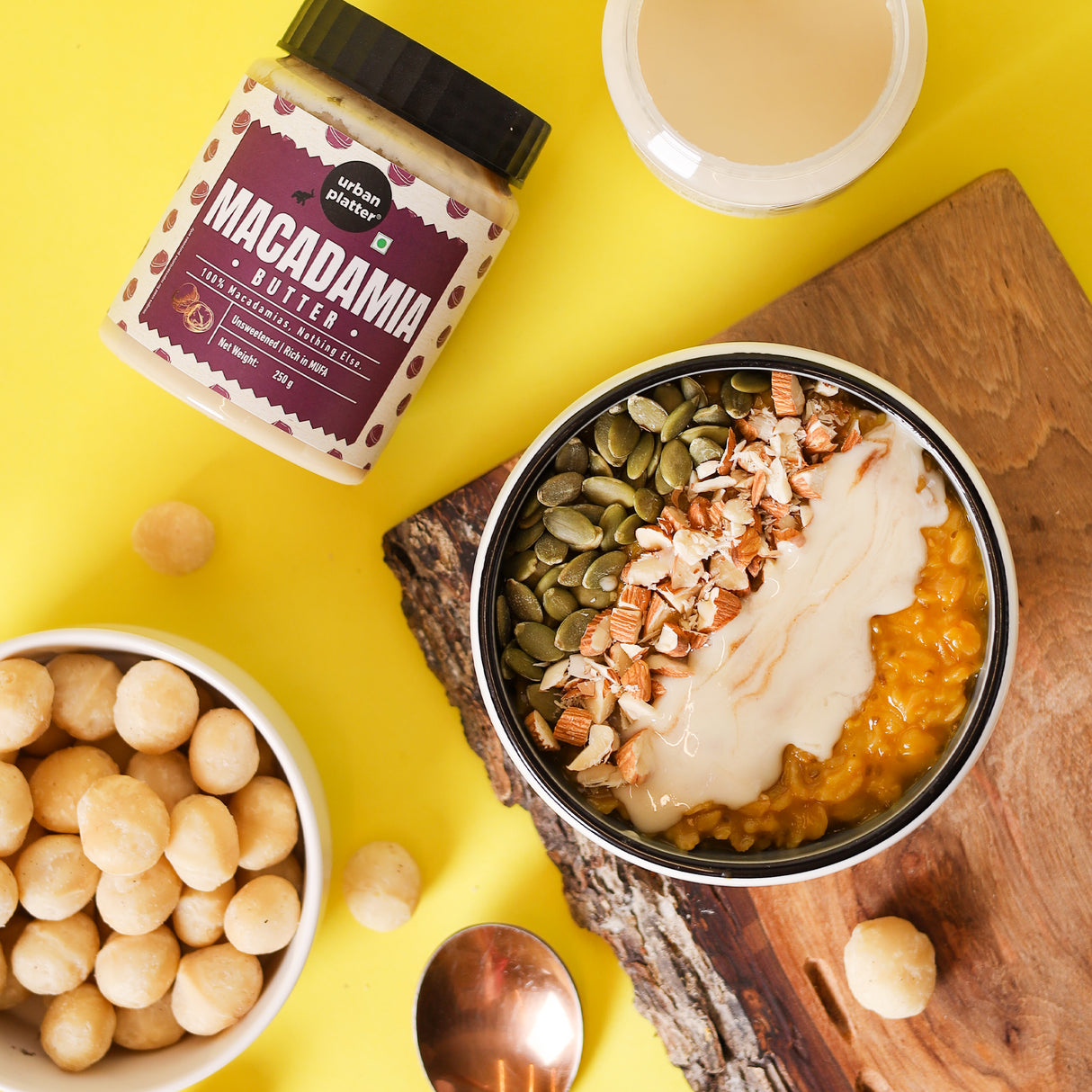 Urban Platter Macadamia Butter, 250g (Delicate Creamy Spread | Single Ingredient | Keto-Friendly)