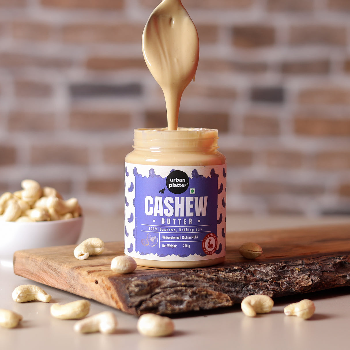 Urban Platter Cashew Butter, 250g (Rich & Creamy | Single Ingredient | Keto-Friendly)