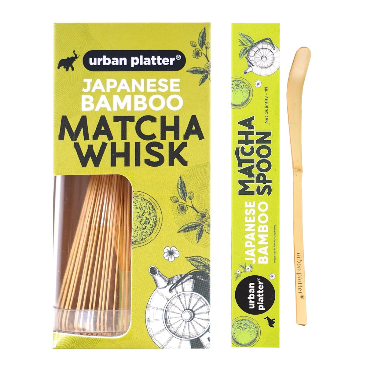 Urban Platter Authentic Matcha Kit – Bamboo Chasen Whisk & Chashaku Spoon – Traditional Japanese Tools for Perfect Matcha Green Tea