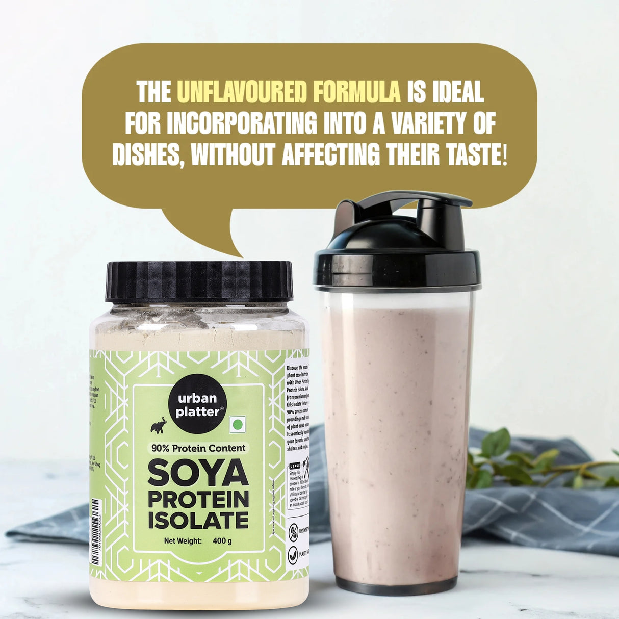 Urban Platter Soya Protein Isolate Powder, 400g