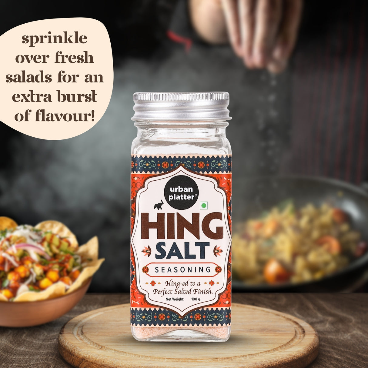 Hing Salt Seasoning, 100g (Finishing Salt | Perfect for Tempering & Topping | Ideal for Fruit Chaats, Pickling and Indian-inspired Mocktails)