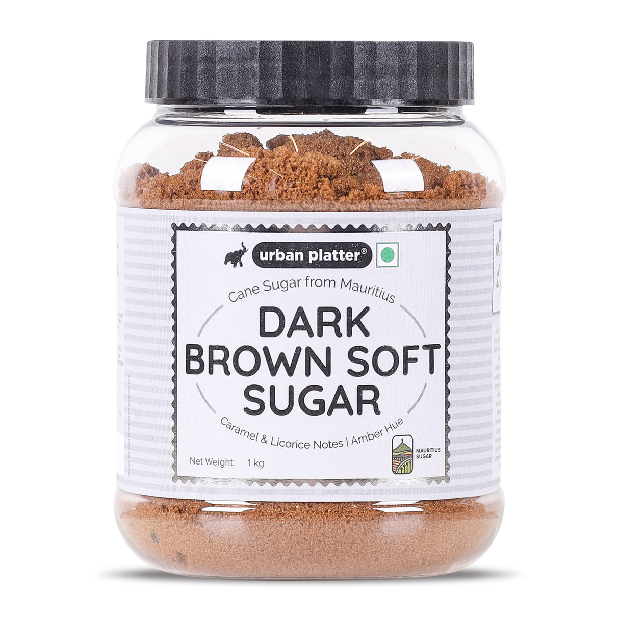 Urban Platter Mauritian Dark Brown Soft Sugar, 1kg (Moist & Caramel-like | Ideal for Cookies, Cakes & Sauces)