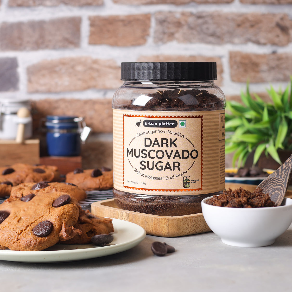 Urban Platter Mauritian Dark Muscovado Sugar, 1kg (Rich & Intense | Perfect for indulgent Baking & Desserts)