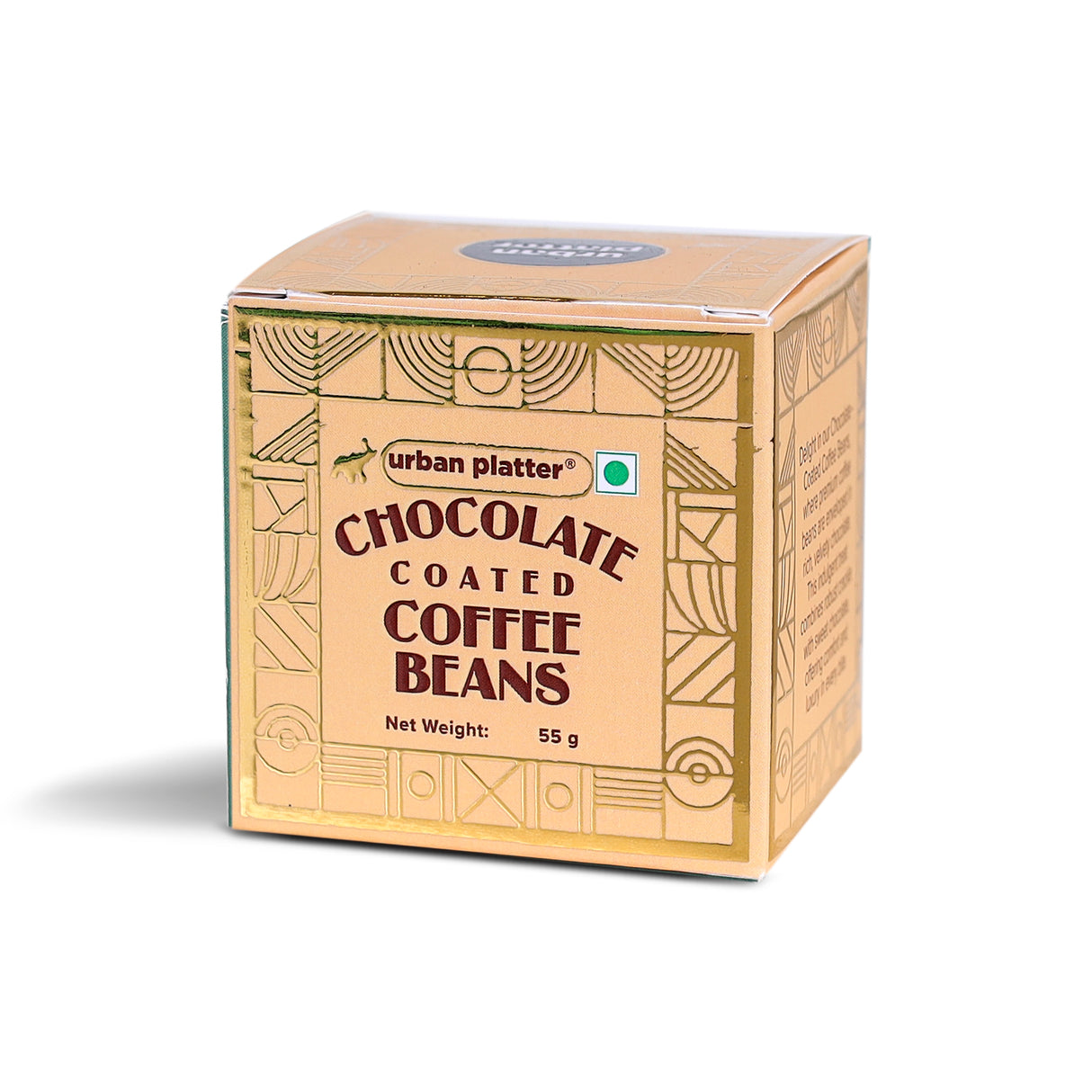 Urban Platter Chocolate Coated Coffee Beans, 55g (58% Belgian Dark Chocolate | Handcrafted & Artisanal | Perfectly Plant-Based)