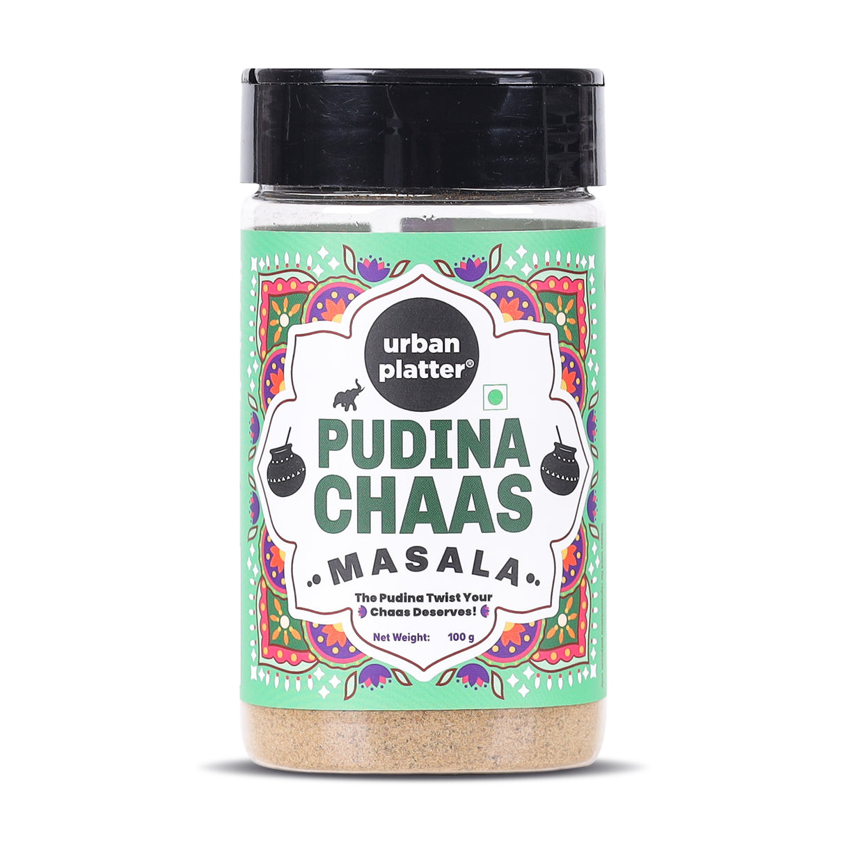 Urban Platter Pudina Chaas Masala, 100g (Everyday Refreshment Essential | Digestive-Friendly | Additive & Preservative-free)