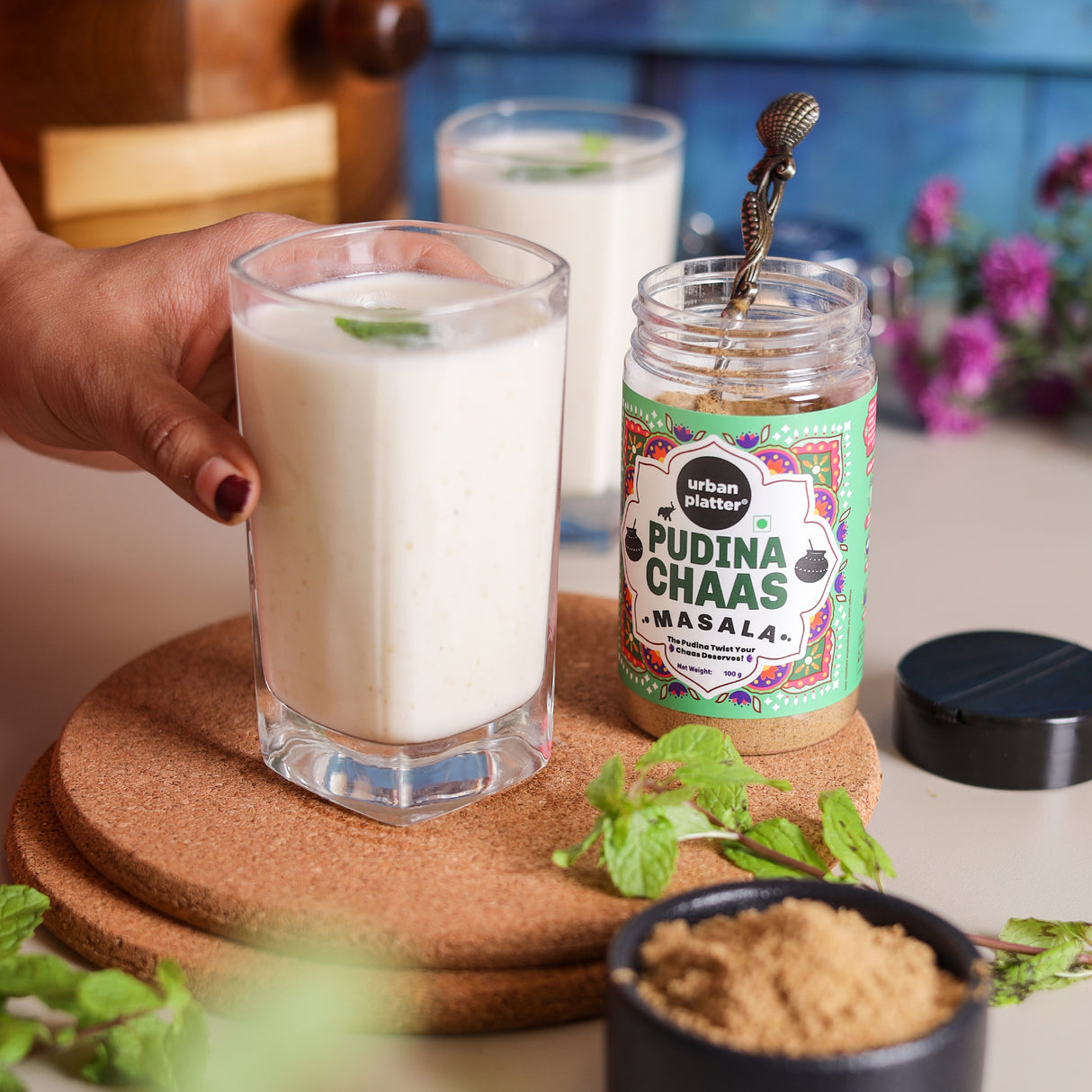 Urban Platter Pudina Chaas Masala, 100g (Everyday Refreshment Essential | Digestive-Friendly | Additive & Preservative-free)