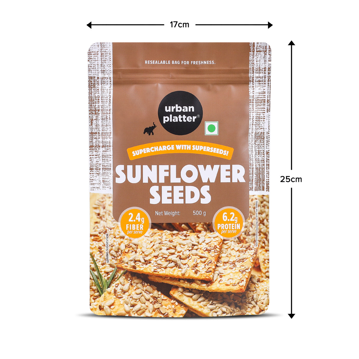 Urban Platter Raw Sunflower Seeds, 500g (Use in Salads, Trail Mixes, Baked Goods, Granola Bars, Desserts | Source of Protein & Fibre | Keto Diet Friendly | Immunity Booster | Pepitas Seed | Healthy Superfood Snack)