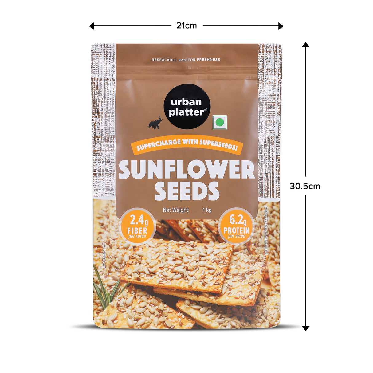 Urban Platter Raw Sunflower Seeds, 1Kg | Pack of 2 - 500g (Use in Salads, Trail Mixes, Baked Goods, Granola Bars, Desserts | Source of Protein & Fibre | Keto Diet Friendly | Imm...