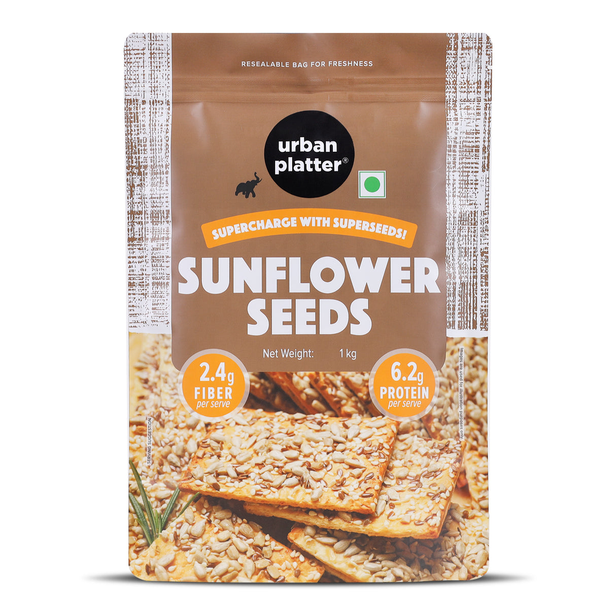 Urban Platter Raw Sunflower Seeds, 1Kg | Pack of 2 - 500g (Use in Salads, Trail Mixes, Baked Goods, Granola Bars, Desserts | Source of Protein & Fibre | Keto Diet Friendly | Immunity Booster | Healthy Superfood Snack)