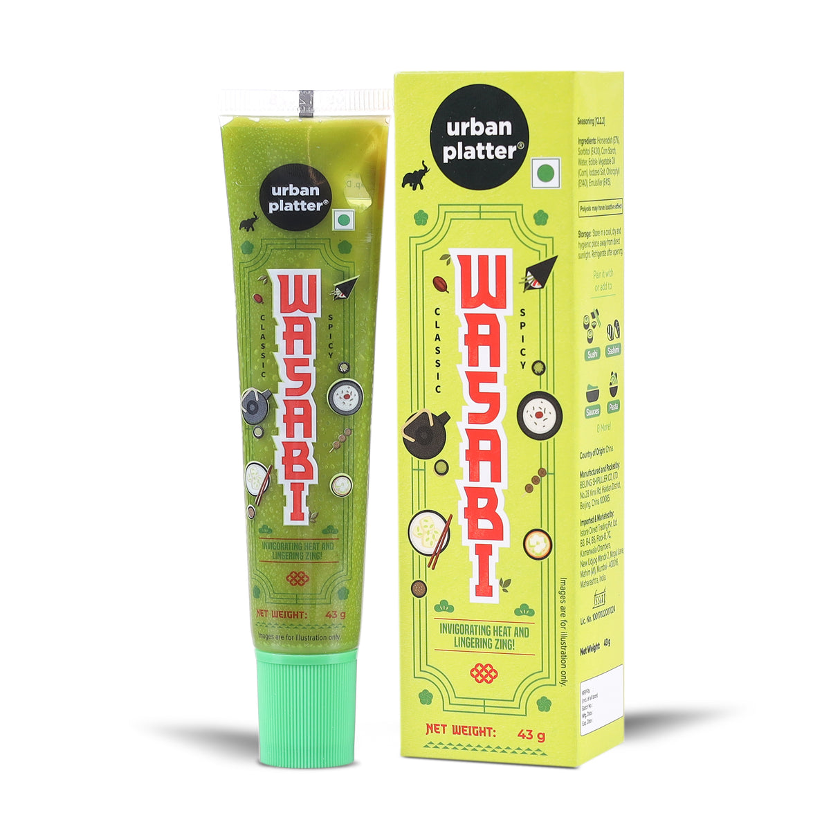 Urban Platter Premium Wasabi Paste, 43g (Elevate Your Sushi Experience with Lingering Zing)