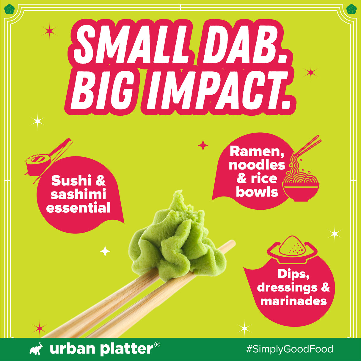 Urban Platter Premium Wasabi Paste, 43g (Elevate Your Sushi Experience with Lingering Zing)