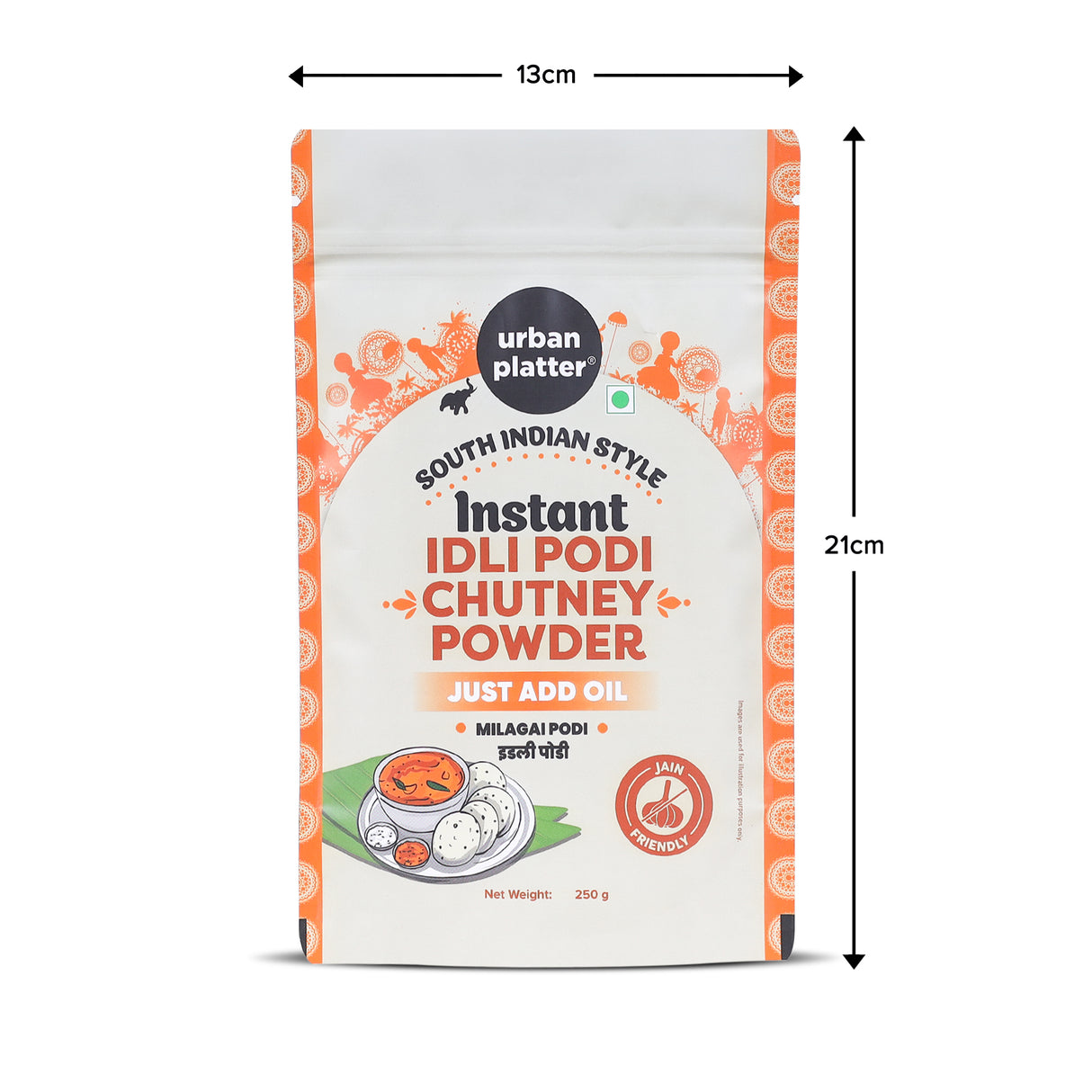 Urban Platter South Indian Style Instant Idli Podi Chutney Powder, 250g (Molaga Podi, Just Add Water)