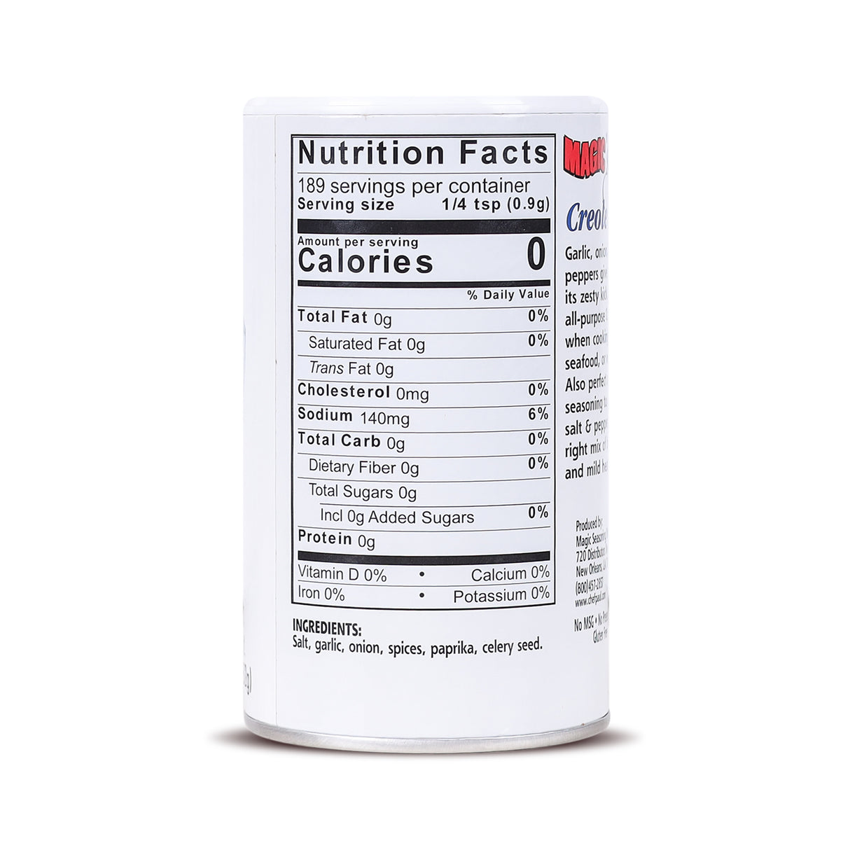 Chef Paul Prudhomme Magic Creole Seasoning – Reduced Sodium, 152g ( Authentic Creole Spice Blend | Bold Flavor with Less Salt | No MSG or Preservatives, Gluten Free)