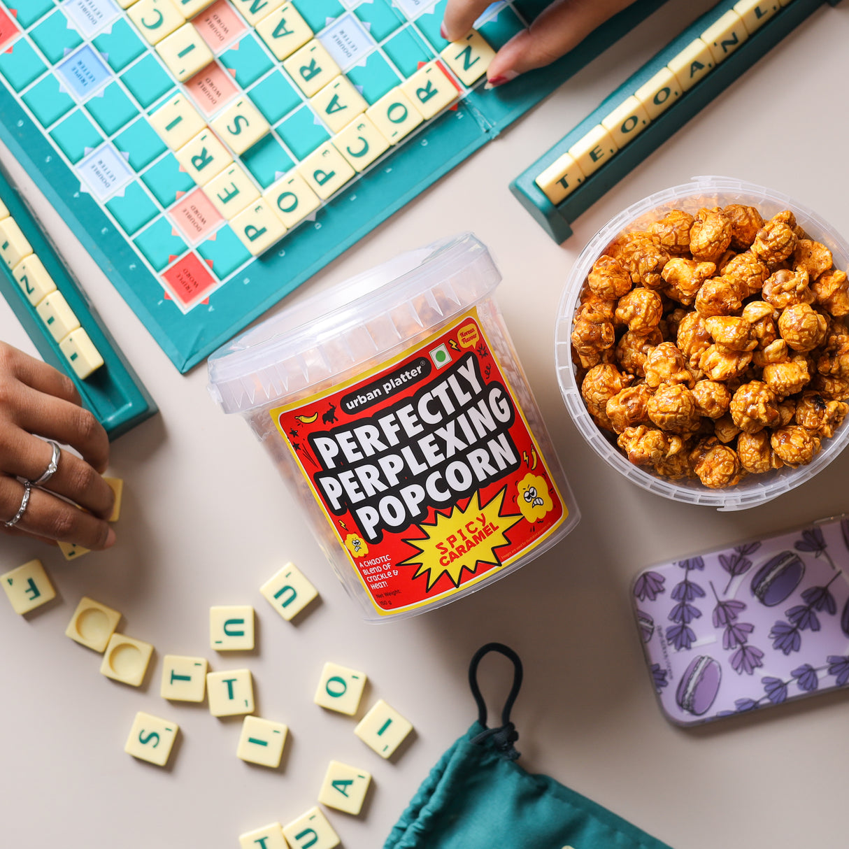 Urban Platter Perfectly Perplexing Popcorn - Peri Peri Caramel, 150g (Tub of Caramel Popcorn with Tangy Peri Peri Spice, Ready to eat snack)