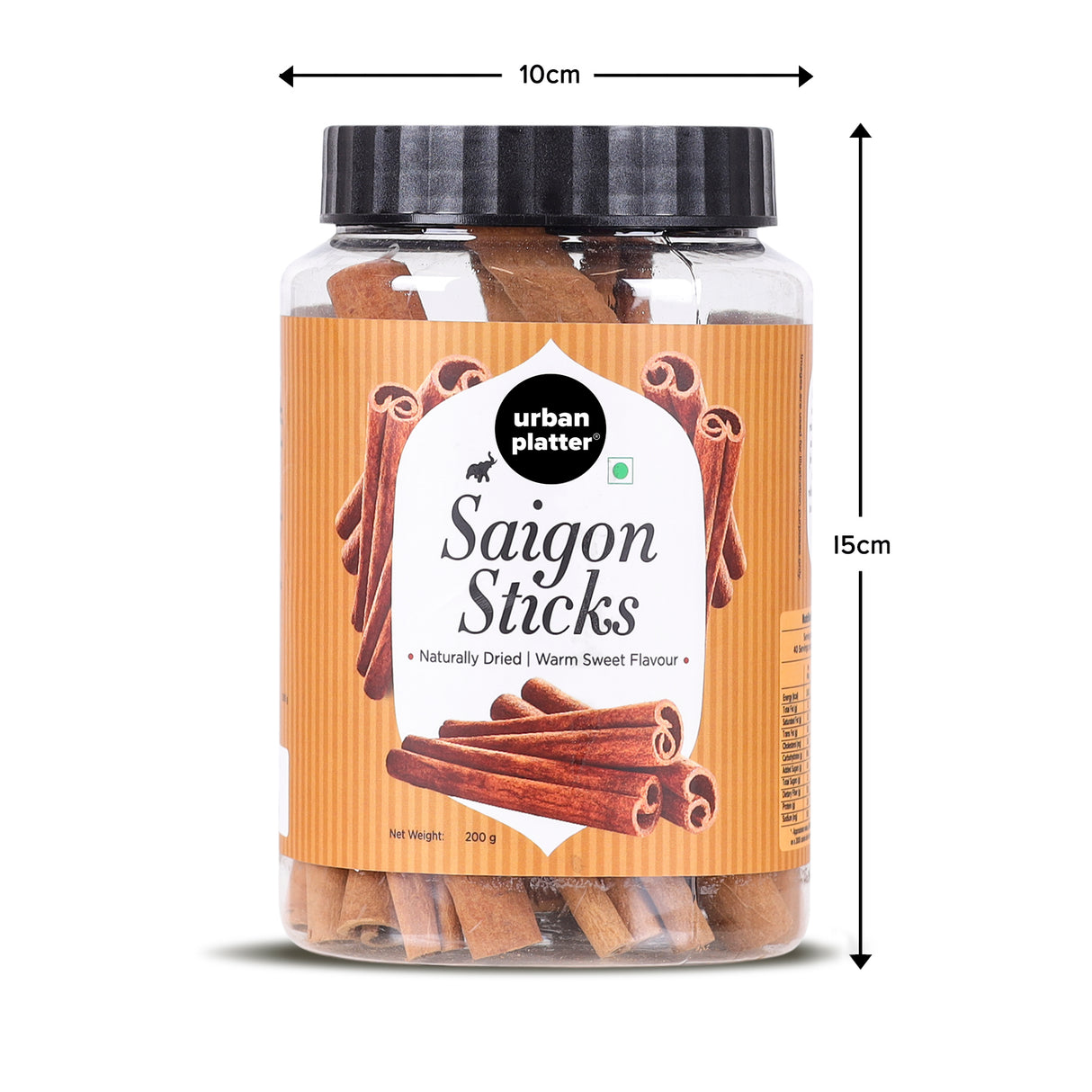 Urban Platter Saigon Sticks, 200g Jar (Cassia quills, Cinnamon like flavour)