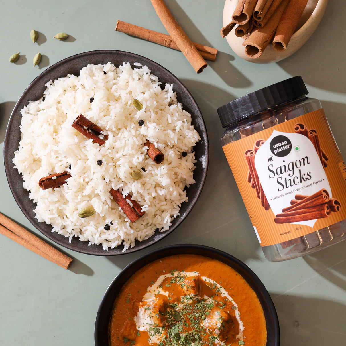 Urban Platter Saigon Sticks, 200g Jar (Cassia quills, Cinnamon like flavour)