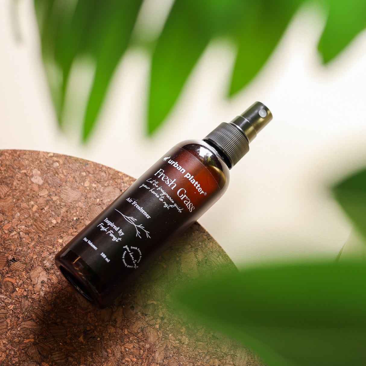 Urban Platter Fresh Grass Room Air Freshener Spray, 100ml (Fresh Cut Grass & Forest Scent, Odour Eliminator for Home, Office, Car & Bathroom)