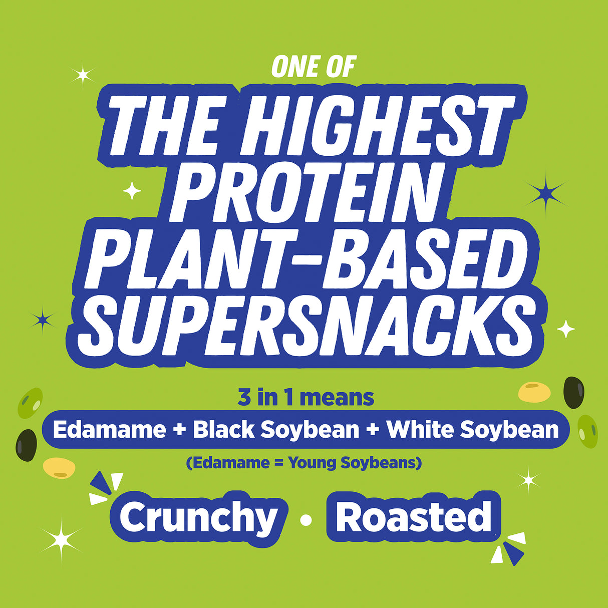 Urban Platter Roasted Salted 3-in-1 Soybean, 25g (46% Protein, 17% Fiber, Lightly Salted Green, Black & White Soybeans, Highest Plant Protein Supersnack)