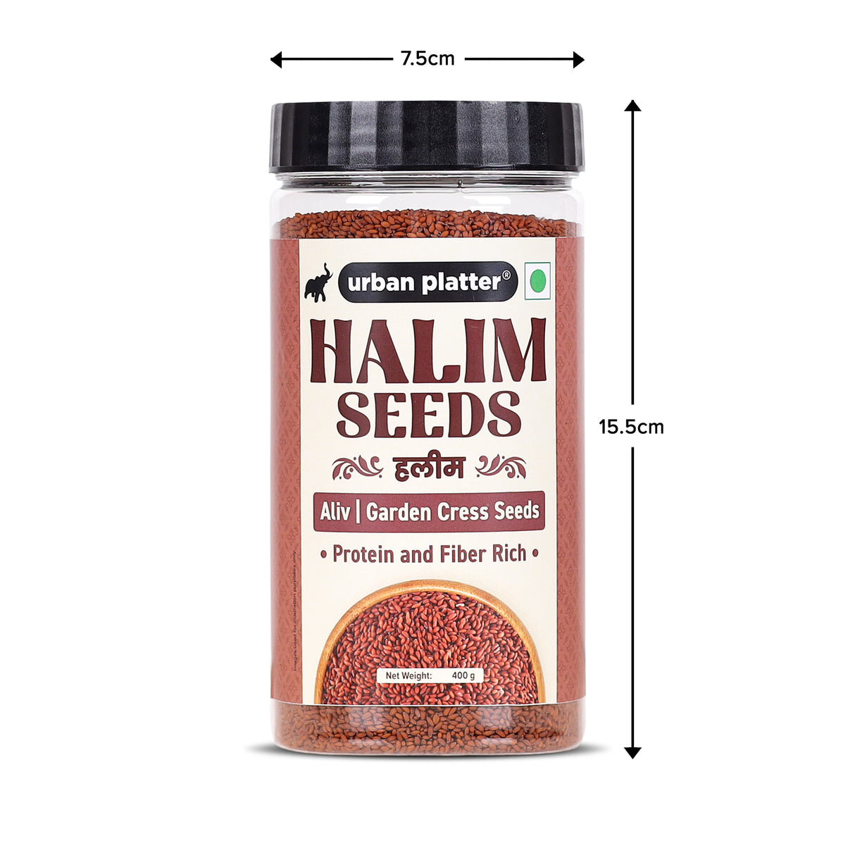 Urban Platter Halim Seeds, 400g (Garden Cress/ Aliv Seeds, Protein & Fiber Rich Superfood, Nutrient Dense Seeds for Laddoos, Halwa & Traditional Recipes)