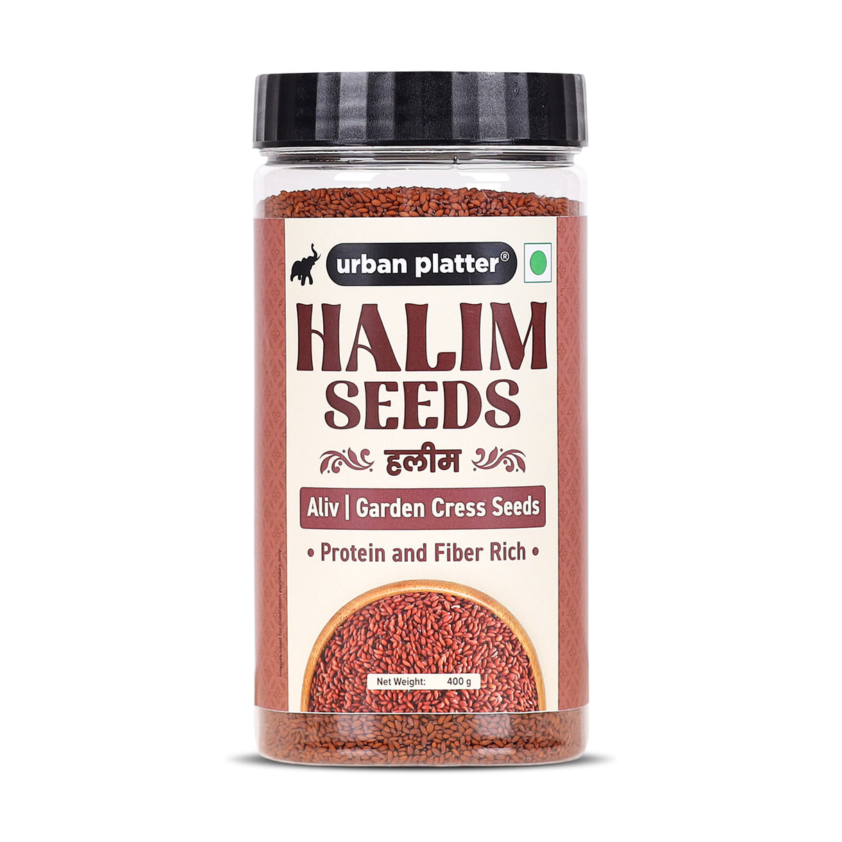 Urban Platter Halim Seeds, 400g (Garden Cress/ Aliv Seeds, Protein & Fiber Rich Superfood, Nutrient Dense Seeds for Laddoos, Halwa & Traditional Recipes)