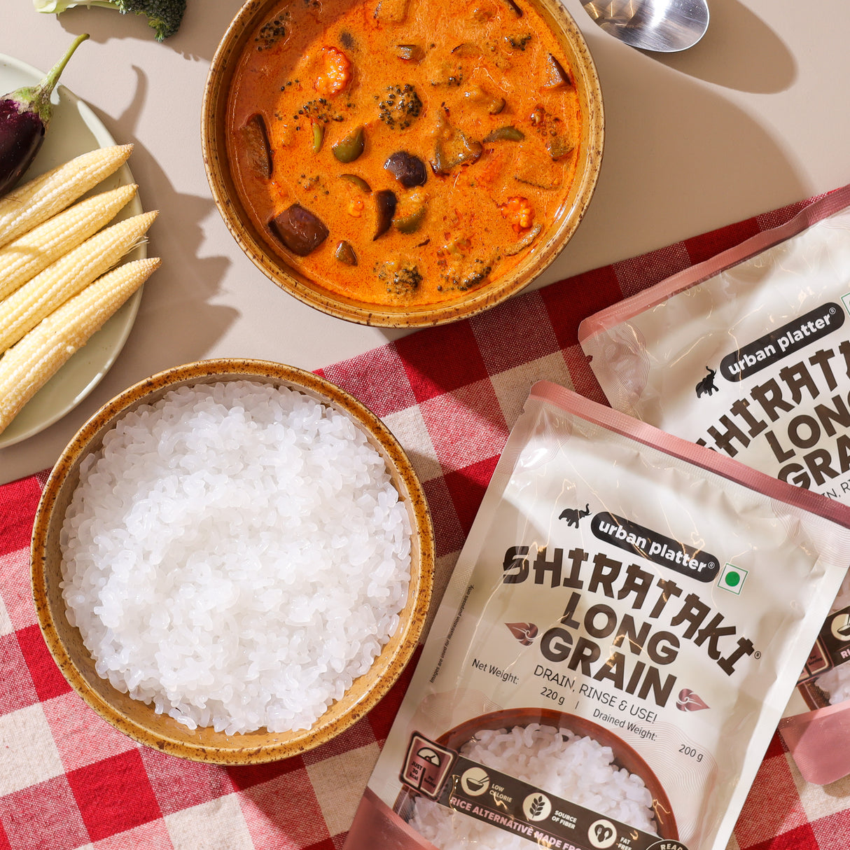 Urban Platter Shirataki Long-Grain Rice, 220g (Pack of 12) (Keto-Friendly | Low-Carb | Low-Calories | Fat-Free | Gluten-Free | Konjac Miracle Rice)