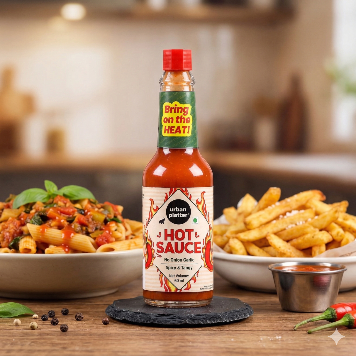 Urban Platter Hot Sauce, 60ml (Tangy & Balanced Chilli Heat, Made with Indian Chillies, No Onion, No Garlic, No Preservatives) - product image 11