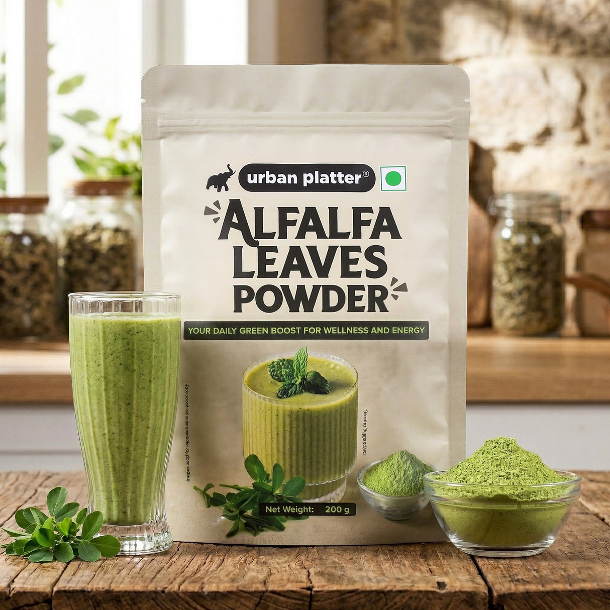 Urban Platter Alfalfa Grass Powder, 100g