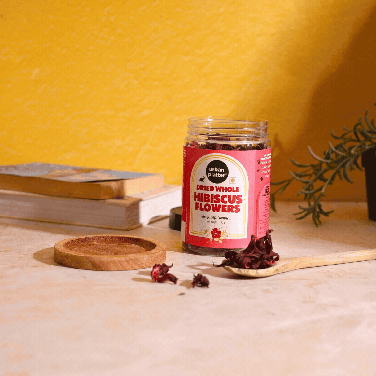 Urban Platter Whole Dried Hibiscus Flowers, 70g (Tart & Floral | Antioxidant-Rich | Caffeine-free) - product image 4