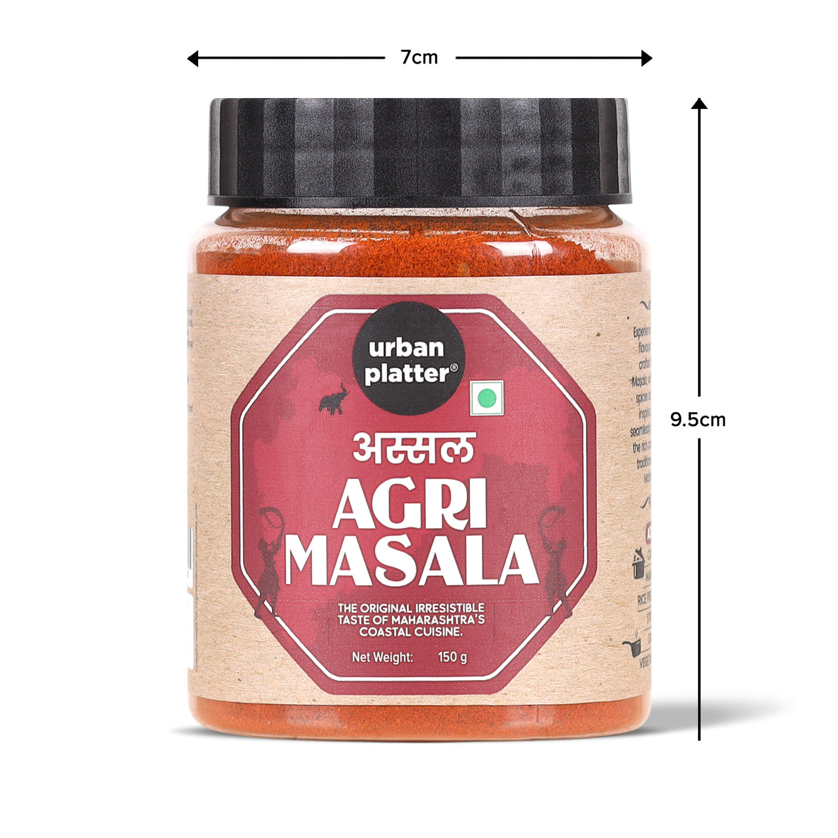  Urban Platter Maharashtrian Agri Masala, 150g (Signature Assal Coastal Agri Blend | Onion & Garlic-free | Additive & Preservative-free)