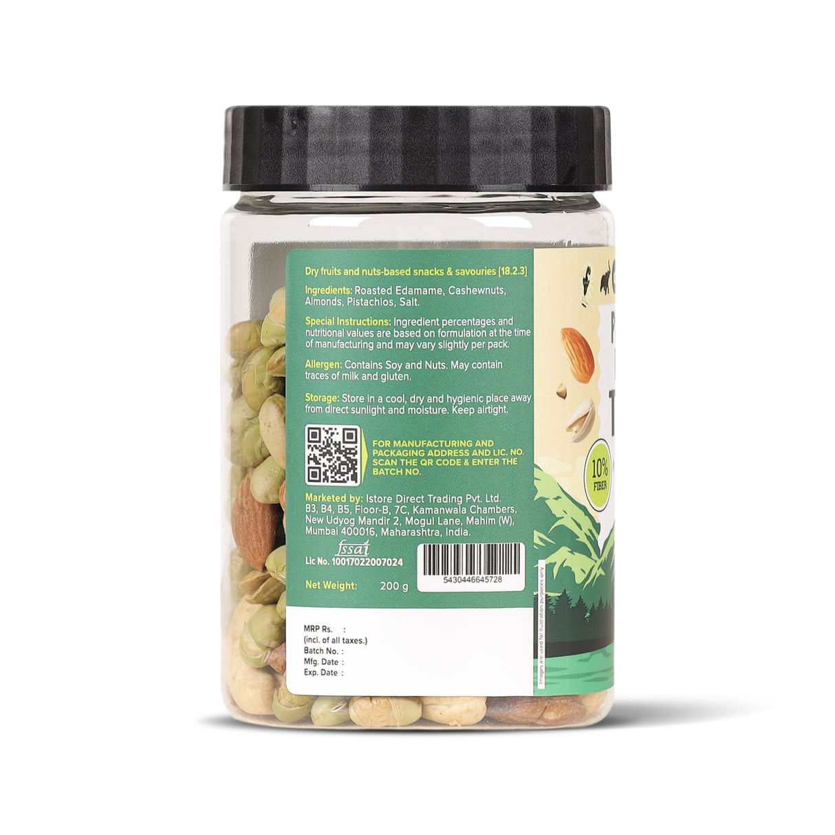 Urban Platter Protein Power Trail Mix, 200g (High Protein Snack Mix | 29% Protein | Crunchy & Salted Nuts & Edamame | Ready-to-Eat)