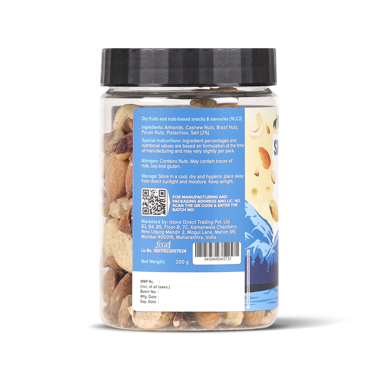 Urban Platter Signature Nut Mix, 200g (Roasted & Salted Nut Mix | 18% Protein | Ready to eat Snack)