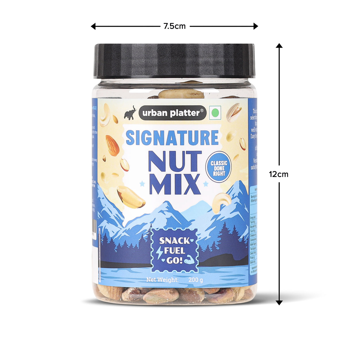 Urban Platter Signature Nut Mix, 200g (Roasted & Salted Nut Mix | 18% Protein | Ready to eat Snack)