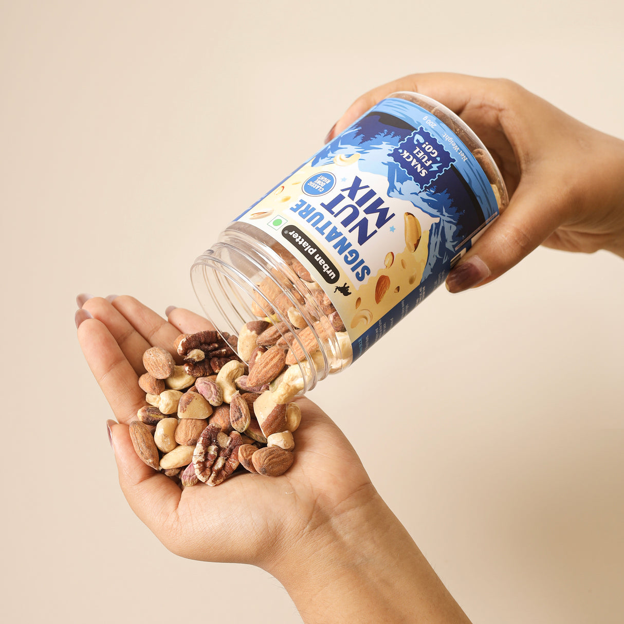 Urban Platter Signature Nut Mix, 200g (Roasted & Salted Nut Mix | 18% Protein | Ready to eat Snack)