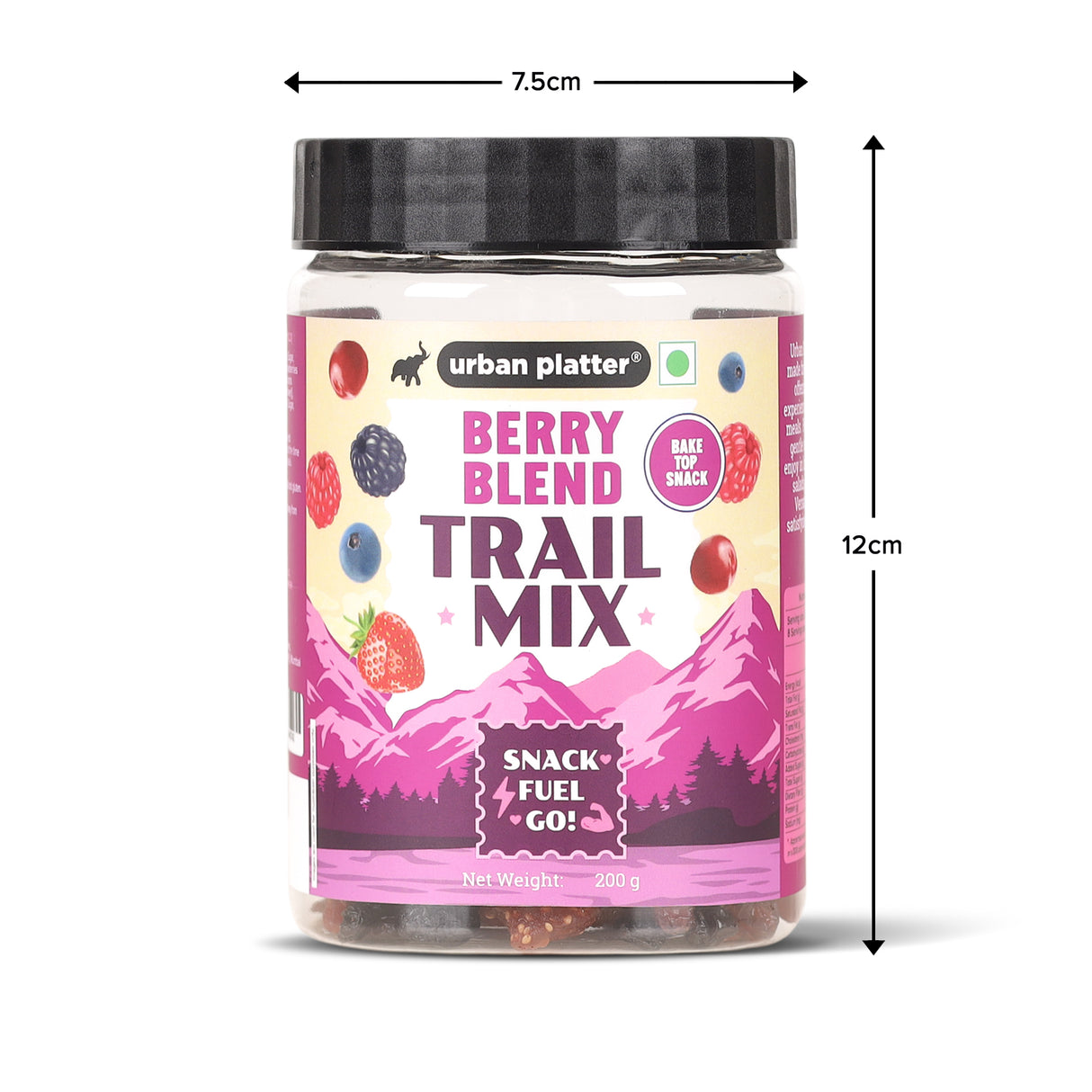 Urban Platter Berry Blend Trail Mix, 200g (Dried Berry Snack Mix with Cranberries, Blueberries & More | Sweet & Tangy Travel-Friendly Snack)