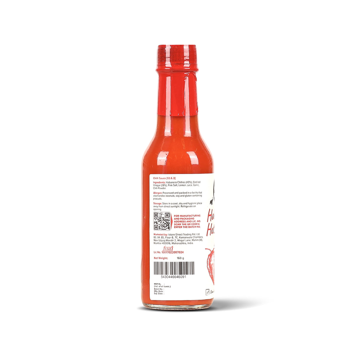 Habanero Hot Sauce, 160g (Fruity & Fiery| Mexican-Style Chilli Sauce | No Artificial Flavours)