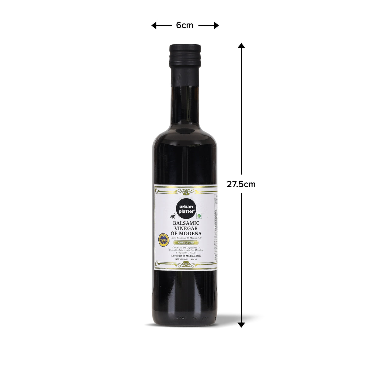 Italian Balsamic Vinegar of Modena Goccia Oro, 500ml (Aceto Balsamico di Modena IGP)