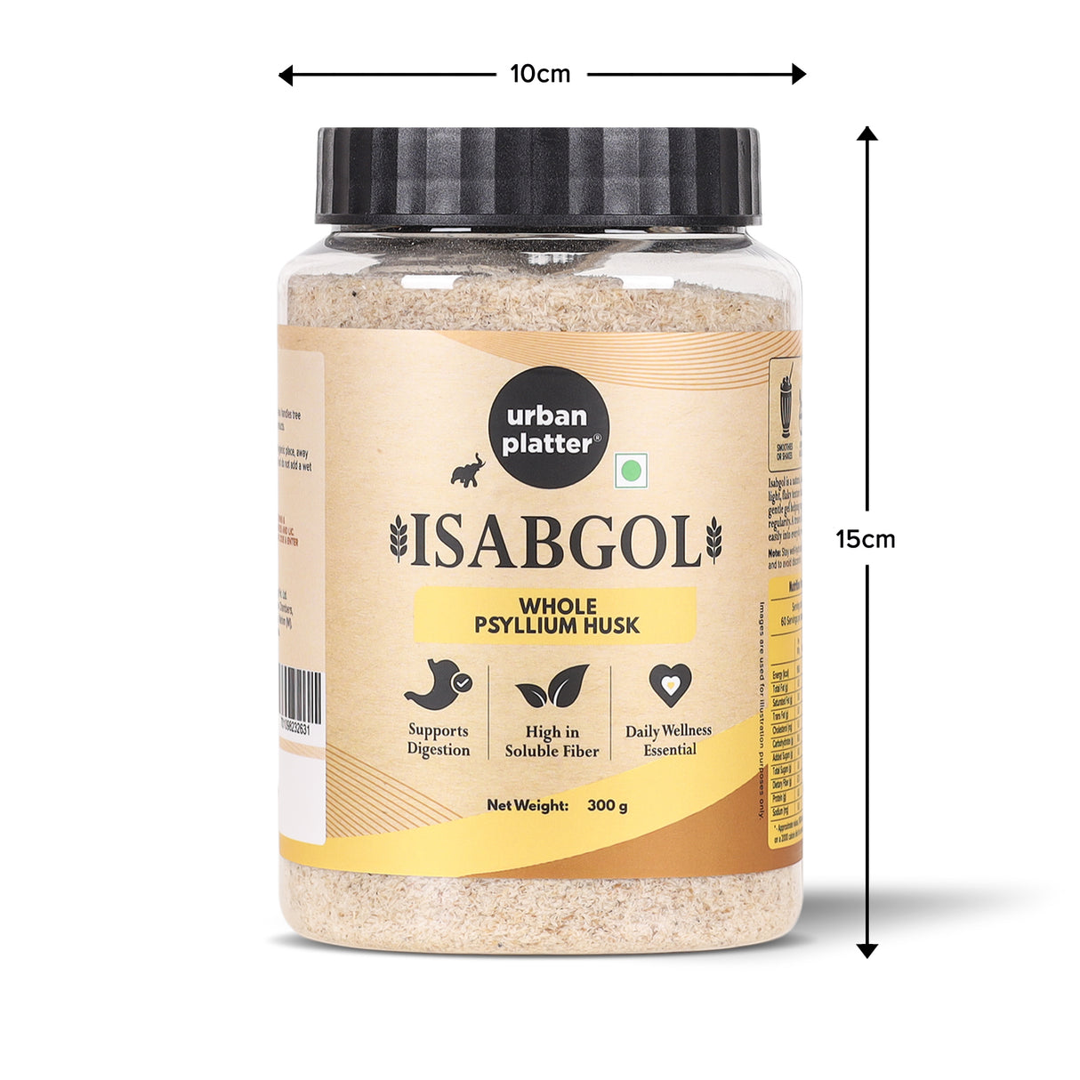 Urban Platter Isabgol, 150g (Whole Psyllium Husk, Rich in Dietary Fiber, Supports Digestive Health, Nature's Soluble Fiber)