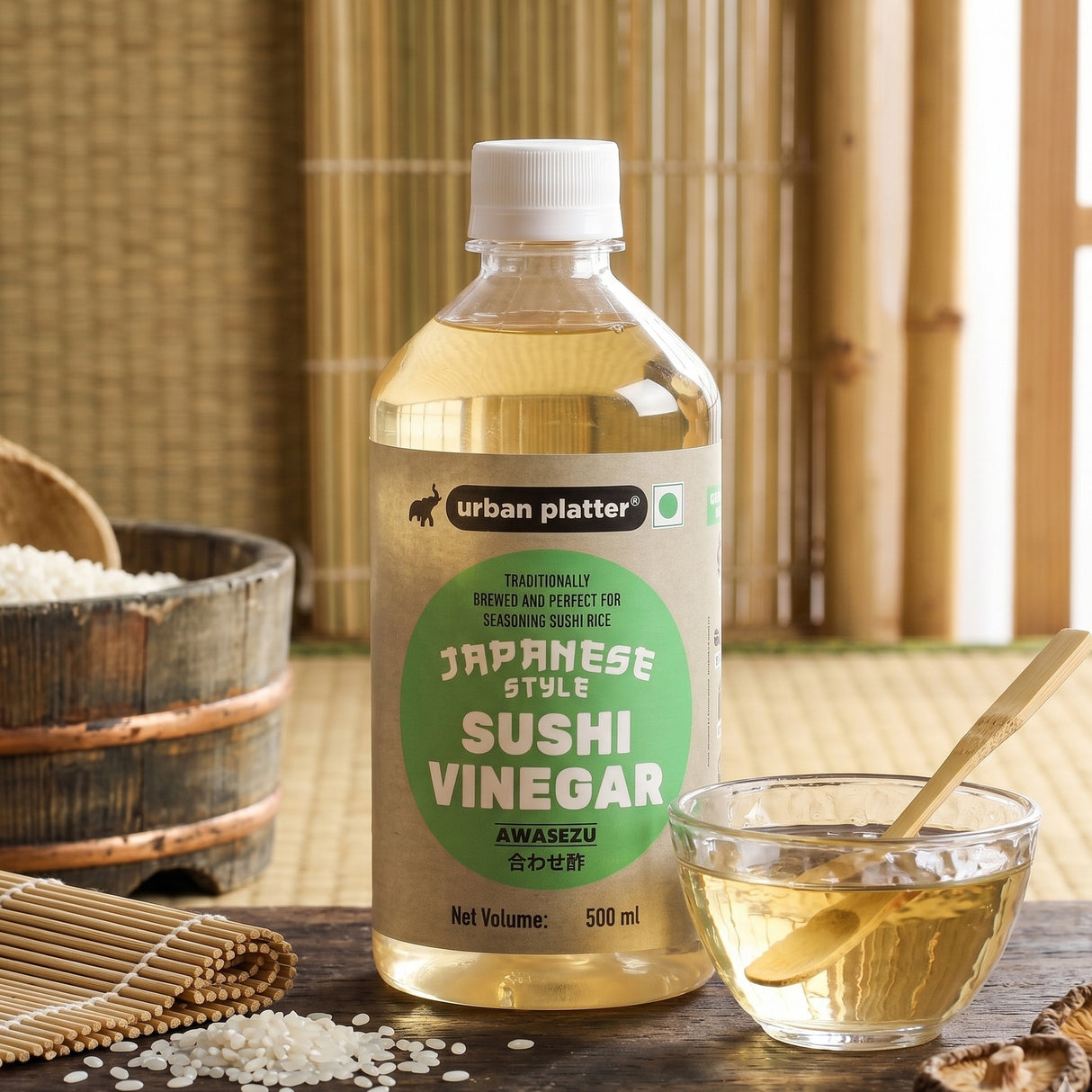 Japanese Sushi Rice Vinegar 500 ML, (Awasezu | Pre-Seasoned with Salt and Sugar | Sushi Rice Seasoning)