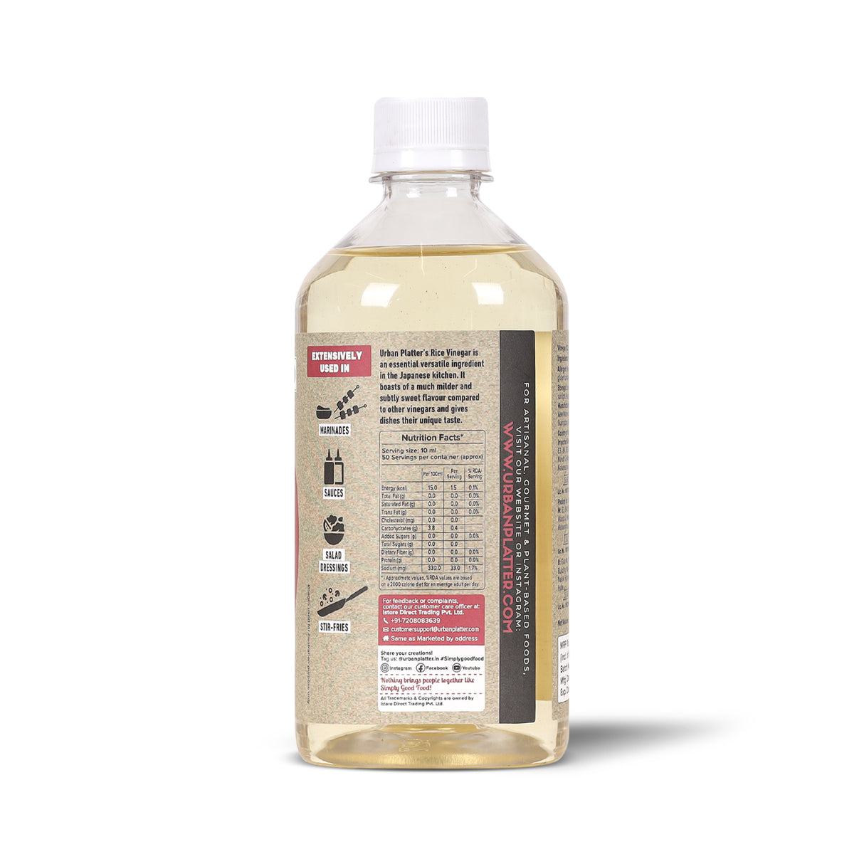 Japanese Style Rice Vinegar (Komezu), 500 ML (All Natural Vinegar Traditionally Brewed and Seasoned)