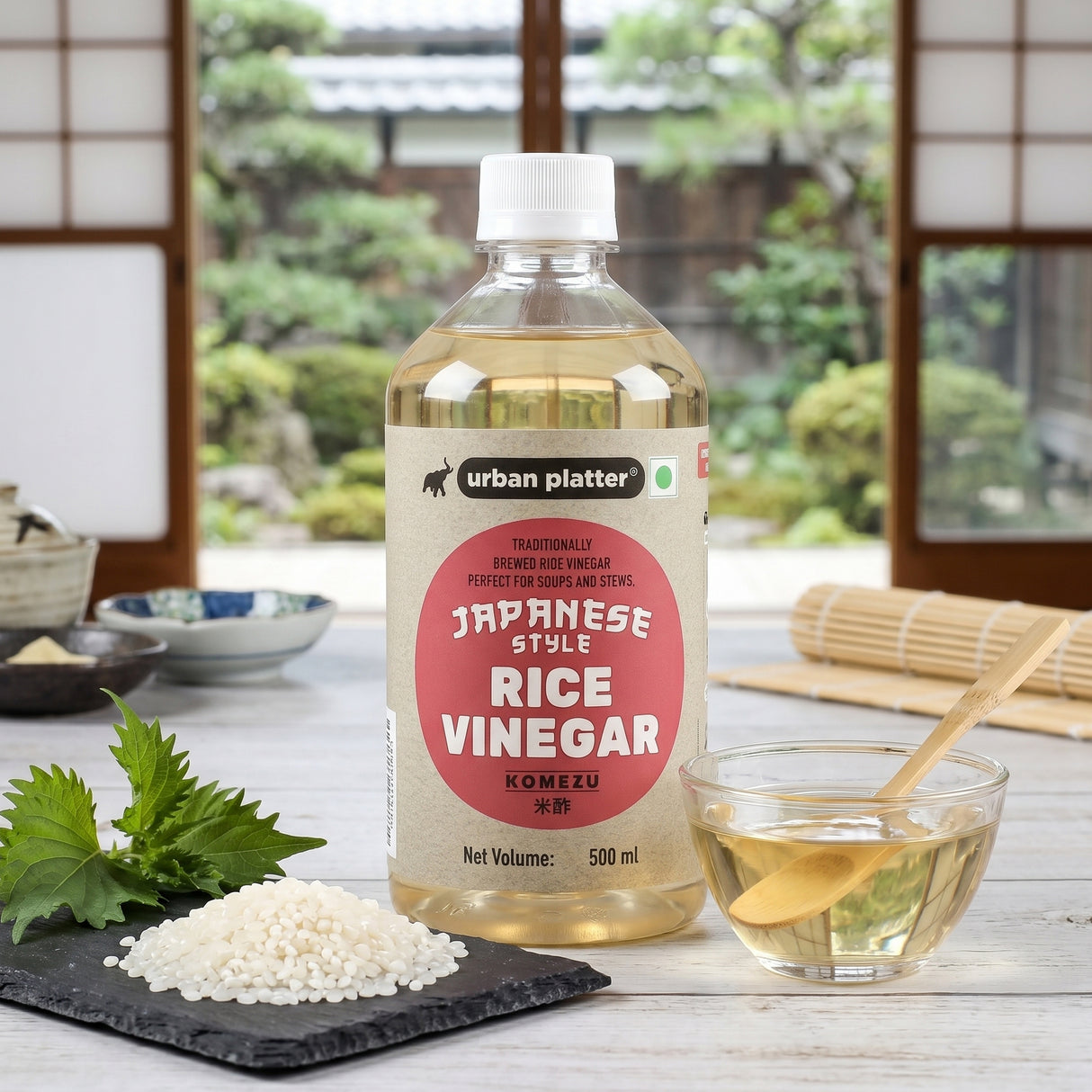 Japanese Style Rice Vinegar (Komezu), 500 ML (All Natural Vinegar Traditionally Brewed and Seasoned)