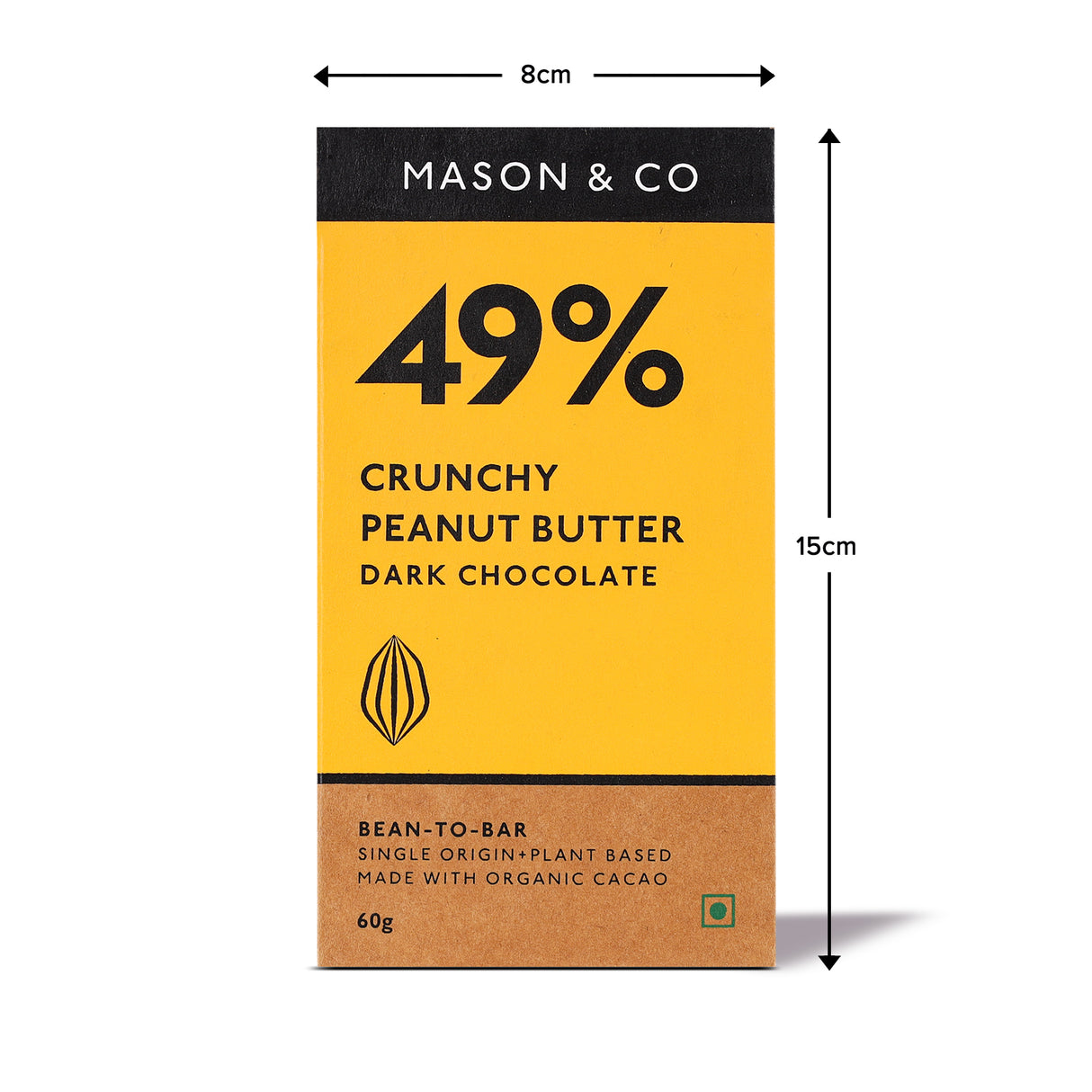 49% Crunchy Dark Chocolate with Peanut Butter, 60g
