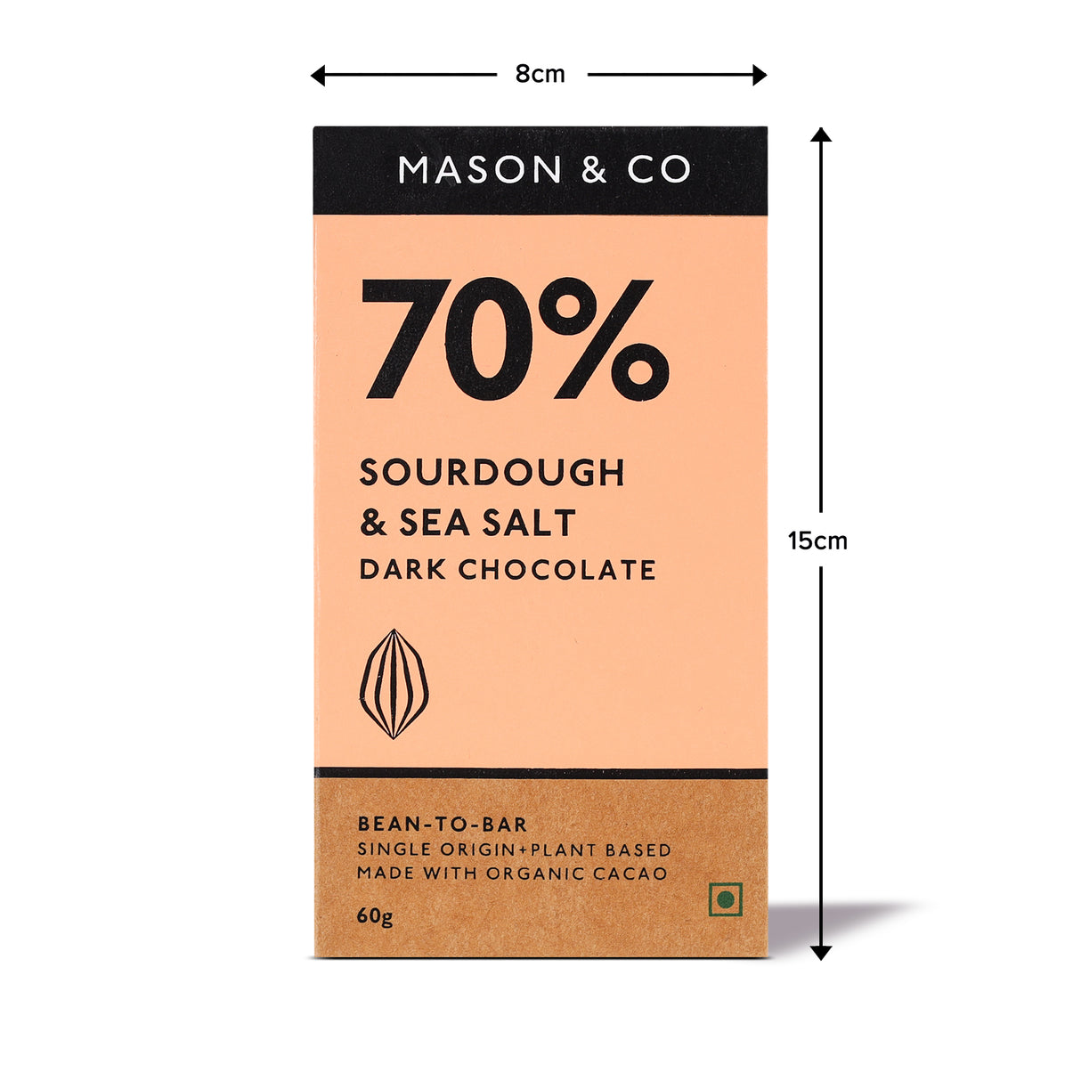 70% Sourdough and Sea Salt Dark Chocolate, 60g