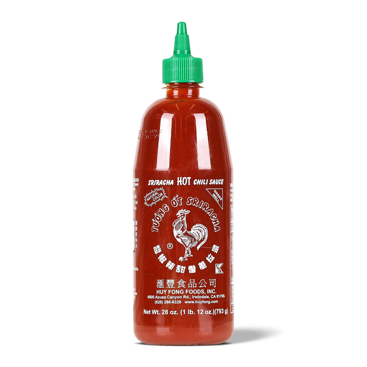 Huy Fong Foods Sriracha Hot Chili Sauce, 793g (Made with Sun-Ripened Chilies & Garlic, Spicy Dipping, Cooking & Marinade Sauce, No Artificial Colours or Flavourings)