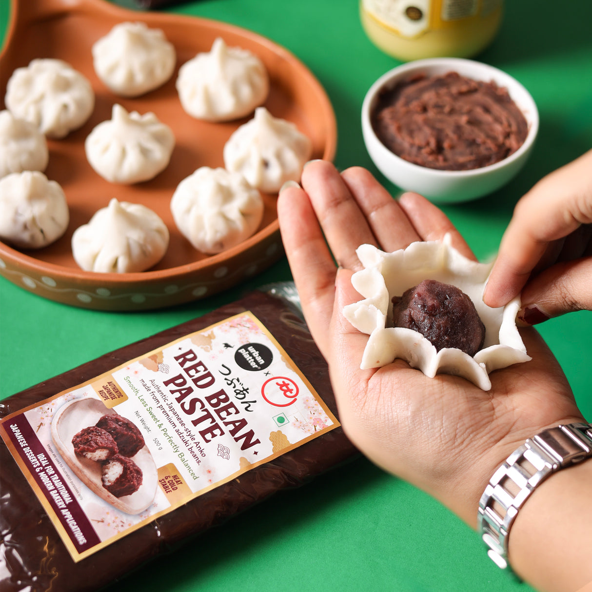 Red Bean Paste (Anko), 500g (Made with Adzuki Beans | Smooth & Less Sweet | Ready-to-Use Filling for Mochi, Dorayaki, Taiyaki & Baking)