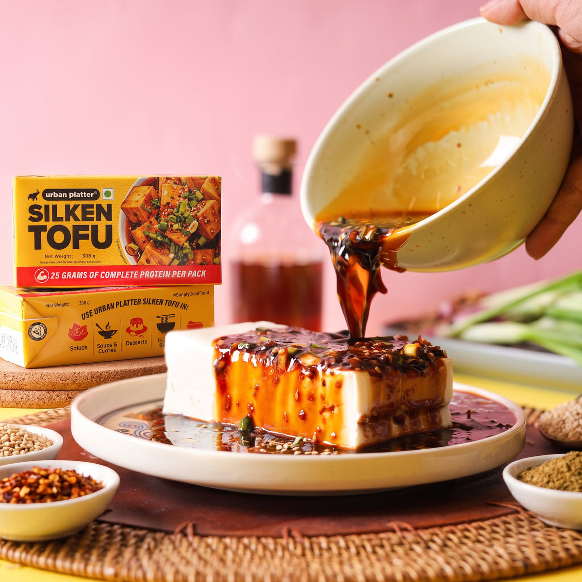 Silken Tofu, 300g (Delicate, Smooth & Creamy | Soft Tofu for Blending, Cooking and Desserts)
